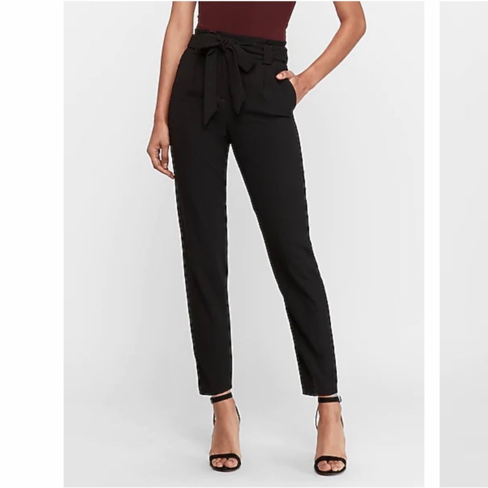 Express- High Waisted Paperbag Ankle Pant